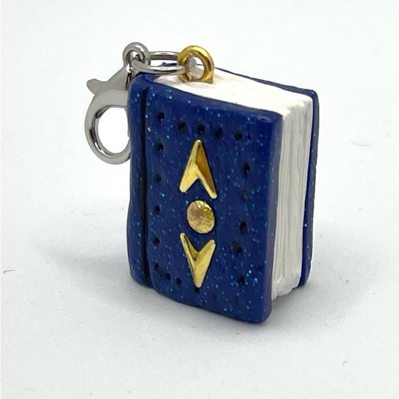 Miniature Book, Polymer Clay Book, Handmade mini book keychain - Picture 2 of 3